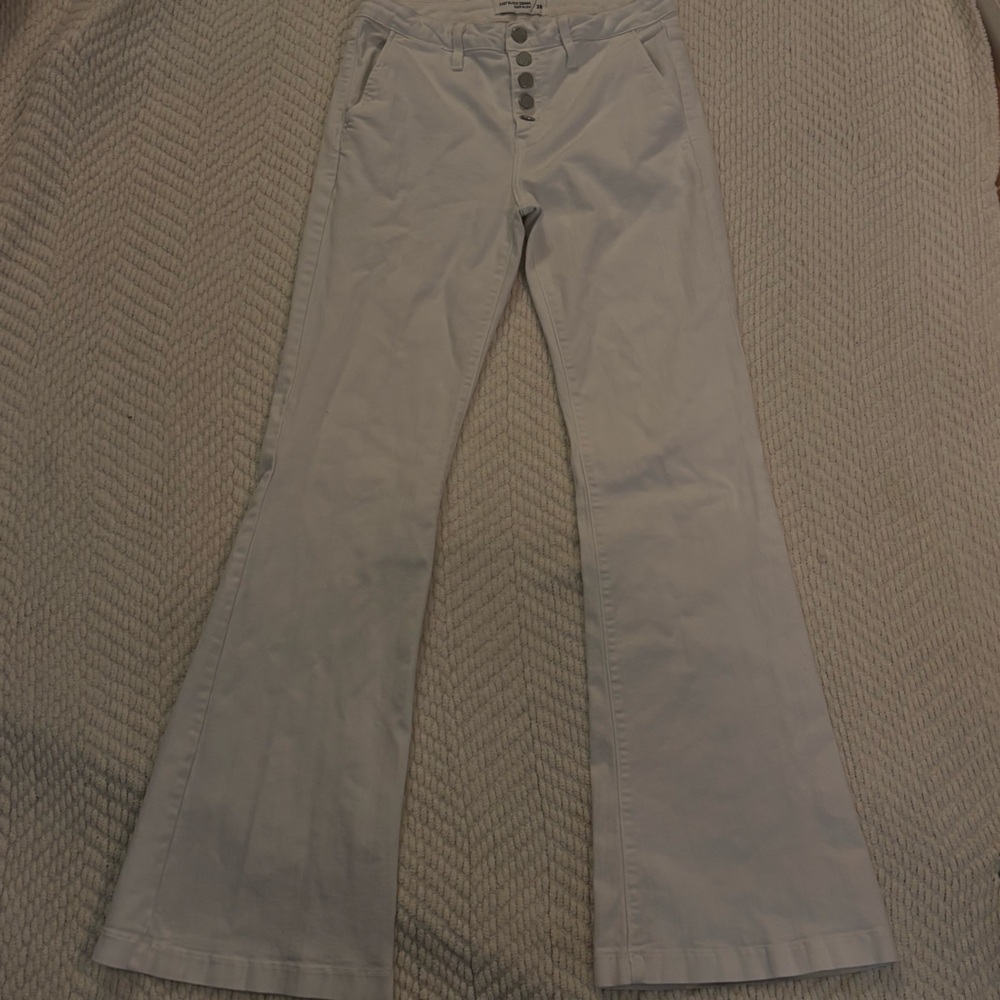 Just Black Denim Y2K White High Rise Flare Jeans Pants Size 28